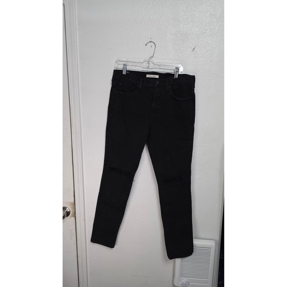 PacSun Stacked Skinny Jeans Mens 32x30 Black Excellent